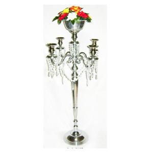 Candelabro de Metal Pulido Brillante para Bodas con Base para Flores, Candelabro de Alta Calidad para Decoración Navideña del Hogar - Product Image 1