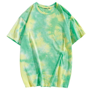Camiseta de manga corta tie-dye personalizada premium, estilo oversize para hombre, informal o streetwear, cuello redondo, tejido con patrón, longitud regular. - Product Image 2