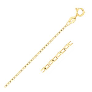Collana Sottile in Oro Giallo 14k con Catena a Maglie Sfaccettate 1,3mm - Product Image 1