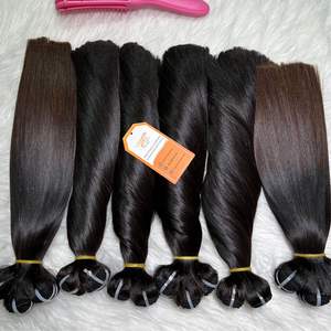Paquetes de extensiones de cabello con punta marrón de muchas longitudes, cabello humano Real vietnamita, cabello Remy virgen crudo, encaje HD, súper largo - Product Image 3