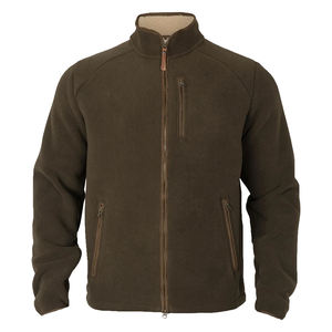 Chaqueta Unisex de Forro Polar con Cuello Alto de Lona, Cierre de Cremallera, Resistente al Viento, Abrigo Cálido de Invierno, Servicio OEM, Color Marrón, Chaquetas para Hombre - Product Image 1
