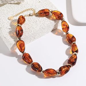 Necklaces for Women Resin Statement Handmade Colorful <b>Large</b> <b>Beads</b> Boho Choker Necklace Jewelry for Women - Product Image 3