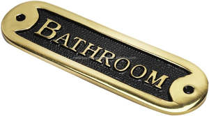 ป้ายประตูเหล็กหล่อทองเหลืองภายในติดผนังสำหรับห้องซักรีดและโรงแรม - Product Image 5