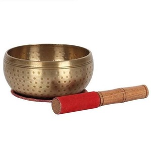 Bol chantant en laiton de fabrication artisanale, instrument de méditation pour le yoga, la thérapie sonore, la guérison, la relaxation et la pratique spirituelle - Product Image 2