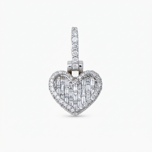 เครื่องประดับทองคำแท้ 14K ทำมือ ประดับเพชรแล็บโกรว์ รูปหัวใจสุดคลาสสิก สร้อยคอจี้ห้อย โรแมนติก ของขวัญวันวาเลนไทน์ - Product Image 1