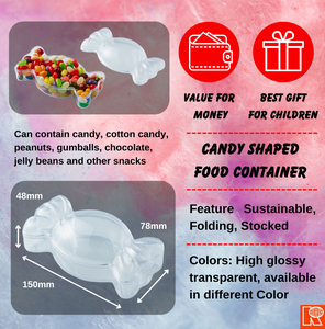 Kwang Hsieh Récipients en plastique transparents en forme de bonbon - Product Image 5