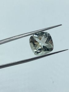 Pierre précieuse naturelle d'améthyste verte de qualité supérieure, pierre brute, 7,15 carats, 12 mm, taille coussin, couleur verte, pour la fabrication de bijoux - Product Image 1
