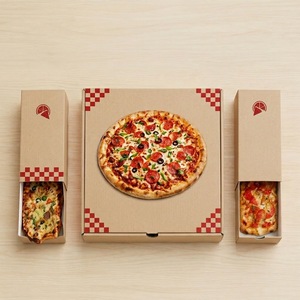 Custom Recycled Materials Slice Slide Drawer Pizza Paper <b>Box</b> Logo Takeout Rectangle Slide Open Slice Pizza Carton - Product Image 3