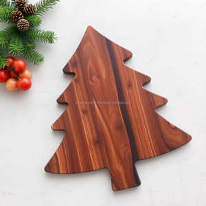 Grande planche à découper en bois en forme d'arbre de Noël | Planche de service à découper écologique | Décor de table de vacances - Product Image 6
