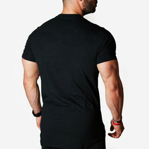 Camiseta Deportiva Personalizada al por Mayor para Hombre, Ropa Deportiva Activa para Gimnasio, Ajustada, Transpirable, de Punto, con Cuello Redondo - Product Image 2