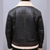 Veste en cuir shearling |   Veste aviateur en cuir véritable |   Veste d'hiver vintage |   Veste en cuir à col en fourrure