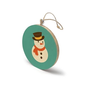 Good Quality Handmade Wooden <b>Gingerbread</b> Man Hanging Ornament with Modern Round Design <b>Christmas</b> Tree Holiday Home <b>Decor</b> Party - Product Image 2