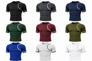 T-shirt de compression pour homme Elite, à séchage rapide, pour entraînement sportif, personnalisable, prix usine OEM – Meilleures ventes - Product Image 6