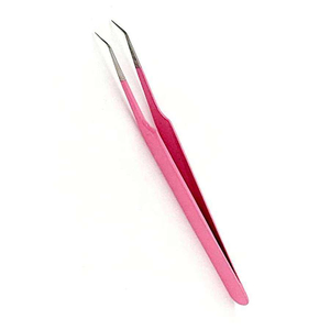 Pince à épiler anti-magnétique en acier inoxydable noir mat élégante, conception ergonomique et légère pour les techniciennes en extensions de cils toute la journée - Product Image 4