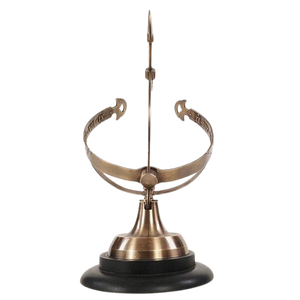 Armillaire en laiton fabriqué à la main avec base en bois Designer Antique Bureau Armillaire décoratif Article de collection nautique - Product Image 2