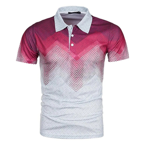 Camisa de Hombre ACE de Algodón con Estampado Geométrico y Bloques de Color, Manga Corta, Cuello Clásico, Transpirable, Corte Regular, Estilo Casual - Product Image 3