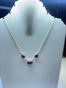 Anniversary Gift For Her Star <b>Ruby</b> Gemstone Chain <b>Necklace</b> 925 Sterling Silver - Product Image 4