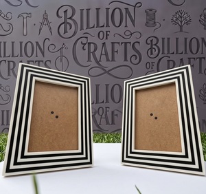Premium <b>Black</b> White Resin Picture <b>Frame</b> Handcrafted Artistic Photo Display for Home Office Tabletop Decor - Product Image 4