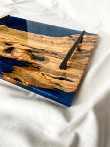 Plateau d'artisanat en résine de bois carré noir avec style religieux pour la décoration de la maison mariage et fête hébergement Offre Spéciale cadeau - Product Image 5