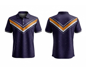 OEM Sublimation Polo Shield Shirt Custom Logo Sports Apparel Durable Stitching for Men Women Youth Quick-Dry Dry-Fit Active Polo - Product Image 5
