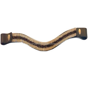 Chaîne en métal personnalisée à 5 rangées de cristaux violets et clairs méga bling fait à la main en forme de vague noire en cuir bande de front de cheval en plein épi - Product Image 1