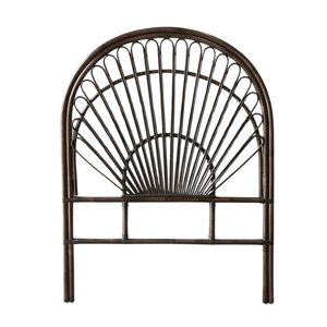 Tête de lit en rotin noir de luxe pour lit simple, fabriquée en usine au Vietnam, taille personnalisable, disponible en taille King Size et Queen Size - Product Image 1