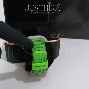 Montre de luxe avec lunette sertie de diamants Moissanite VVS, montre-bracelet haut de gamme style Hip-Hop unisexe, au meilleur prix - Product Image 3