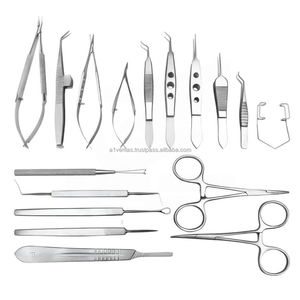 Juego de Instrumentos Oftálmicos de Primera Calidad A-1 VERITAS para Cirugía Manual de Cataratas, 17 Piezas |   Clip Hemolok Reutilizable para Uso Médico - Product Image 1