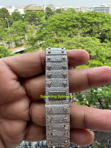 นาฬิกาหรูหราสไตล์ฮิปฮอปแบบกำหนดเอง ขนาด 41 มม. ตัวเรือนสแตนเลสสตีล ประดับเพชรโมอิสซาไนต์ VVS พร้อมกลไกจักรกล กระจกแซฟไฟร์ - Product Image 6