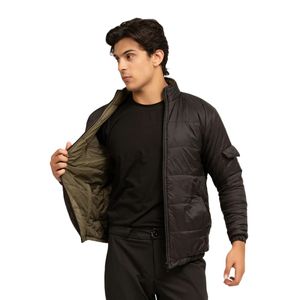 Zest <b>Reversible</b> <b>Jacket</b> Men's Black and Olive Green Quilted Lightweight Puffer <b>Jacket</b> Casual Outdoor Wear Wholesale - Product Image 2