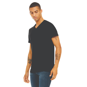 Custom Men's <b>Polyester</b>/Cotton Fleece Front V-Neck Short Sleeve Solid Pattern Eco-Friendly Super Soft Breathable Casual <b>T</b>-<b>Shirt</b> - Product Image 2