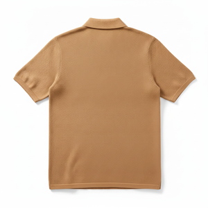 Polo en coton tricoté à manches courtes pour homme, couleur unie, décontracté, boutonné, anti-plis, coupe classique - Product Image 6
