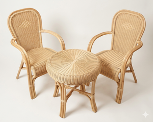 Lokal Pride Indonesian Handmade Product Aldio 2 Armchairs and <b>Table</b> for Furniture Garden Terrace <b>Sets</b> - Product Image 2