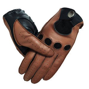Manufacturer Custom Neutral Fashion Sheepskin Full Finger Unlined Driving Leather <b>Gloves</b> - Product Image 1