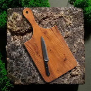 Tabla de Cortar de Bambú Resistente y de Estilo Simple, Tabla de Cortar de Madera de Acacia para Cocina, para Carne, Queso, Pan, Verduras y Frutas - Product Image 4