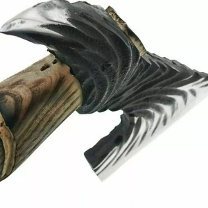 Hiking <b>Axe</b> High carbon steel viking <b>axe</b> Leather wrapped ash <b>handle</b> Rosewood <b>handle</b> handmade <b>axe</b> Viking <b>axe</b> gift for men - Product Image 5