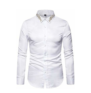 Chemise habillée pour homme sur mesure, tendance, en coton, séchage rapide, respirante, avec logo personnalisé, taille ajustable - Product Image 1