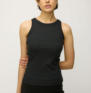 เสื้อกล้ามทรงเข้ารูปคอสูง ผ้าริบเนื้อนุ่ม ยืดได้สี่ทิศทาง น้ำหนักเบา เหมาะสำหรับโยคะ ฟิตเนส หรือใส่ลำลอง - Product Image 1