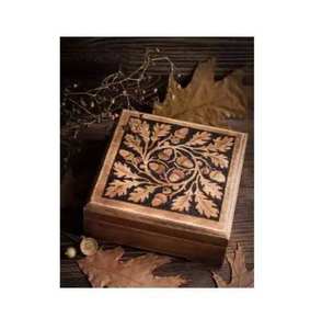 Boîte à bijoux en bois de palissandre antique, écologique, design personnalisable, sculptée à la main, moderne, mini-organisateur de voyage, polie, pour mariage - Product Image 3