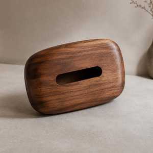 Caja de pañuelos de madera de diseño clásico, hecha a mano, impermeable, duradera, decorativa, con mecanismo de resorte, para el hogar y el comedor. - Product Image 3