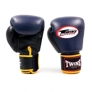 Guantes de Boxeo MMA de Cuero Vacuno Genuino Azul Marino Personalizados, Más Vendidos, con Cierre, 10 oz, para Entrenamiento de Kick Boxing, Unisex - Product Image 4