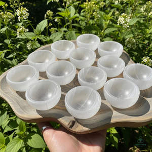 Cuenco de Carga de Cristales de Selenita, Soporte para Minerales Tallados y Especímenes, Colección de Decoración para el Hogar para Amantes de los Cristales Tallados, Estilo Elegante - Product Image 2