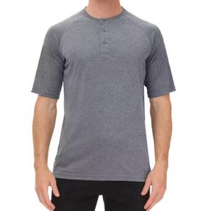 Men's Custom Short Sleeve Shirt Button Down Round Neck Soft Daily Work Sporting Tee-shirt - Product Image 1