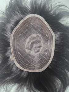 Welded Mono Full Lace Natural Wave Raw <b>Hair</b> Prosthesis Indian Remy <b>Hair</b> Toupee Taz <b>Hair</b> BD Bangladesh - Product Image 3