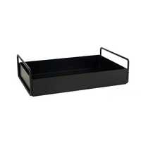 Plateau de service en acier inoxydable poli, compatible lave-vaisselle, design moderne, qualité professionnelle pour hôtel, restaurant, buffet, traiteur, maison