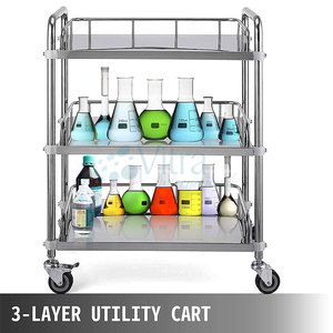 Carrito de Instrumentos para Unidades de Cuidado del Paciente, Base Resistente, Fácil de Empujar, Ruedas Silenciosas - Product Image 3
