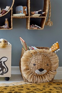 Panier en jonc de mer à motif de tête de lion, fait main, panier de rangement, vente en gros, écologique, fabriqué au Vietnam - Product Image 5