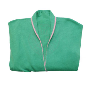 Cardigan en tricot vert Alpha pour femme, à manches longues, en molleton de coton, avec broderie grecque et lettres AKA, col en V, style universitaire - Product Image 4