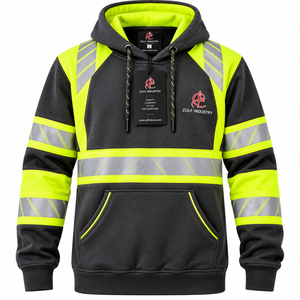 Sweat-shirt de sécurité haute visibilité imperméable de qualité supérieure avec manches longues, réfléchissant, pour le travail, service OEM personnalisé - Product Image 1