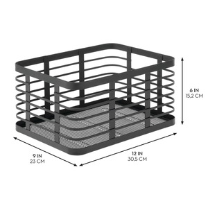 Industrial Style Metal <b>Storage</b> <b>Basket</b> Durable <b>Mesh</b> Organizer for Laundry Room - Product Image 4